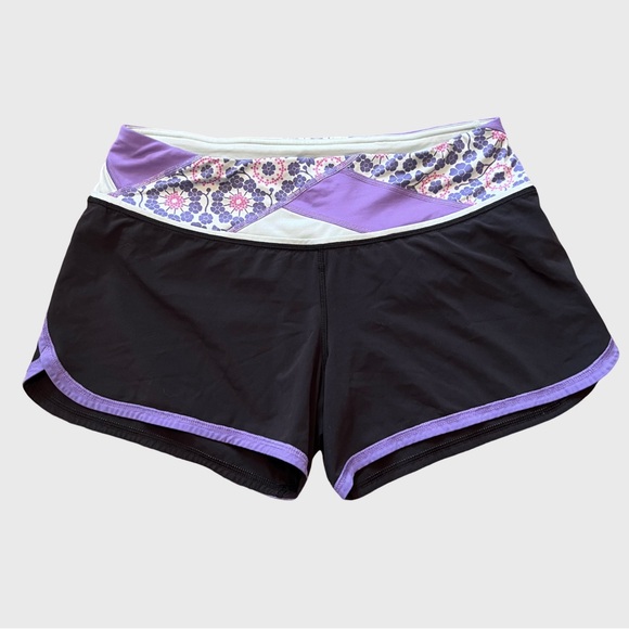 lululemon athletica Pants - lululemon athletica Black and Purple Athletic Shorts